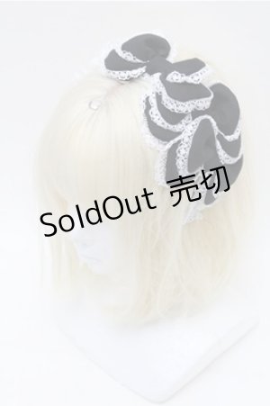 画像: Angelic Pretty / ぷくぷくトリプルリボンカチューシャ  黒ｘ白 S-26-02-01-015-AP-AC-AS-ZS