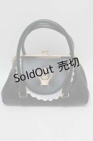 画像: BABY,THE STARS SHINE BRIGHT / 王冠ガマ口BAG  黒×白 S-26-02-01-021-BA-BG-TE-ZS