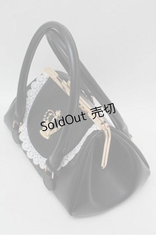 画像3: BABY,THE STARS SHINE BRIGHT / 王冠ガマ口BAG  黒×白 S-26-02-01-021-BA-BG-TE-ZS (3)