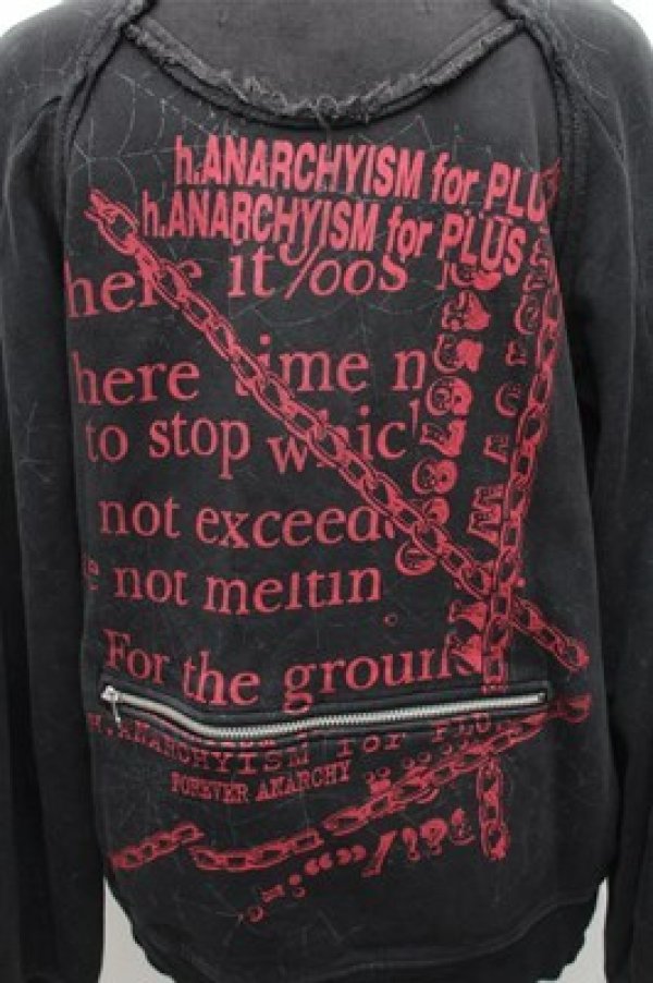 画像5: h.ANARCHY / 英字プリントパーカー  黒 S-26-02-01-032-HN-TO-SZ-ZS (5)