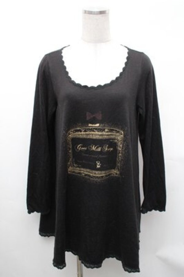画像1: franche lippee black / プリントTシャツ M 黒 S-26-02-01-034-LO-BL-TE-ZS (1)