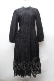 画像1: axes femme Nostalgic / 総レースパッチワークワンピース  黒 S-26-02-04-034-LO-OP-AS-ZS (1)