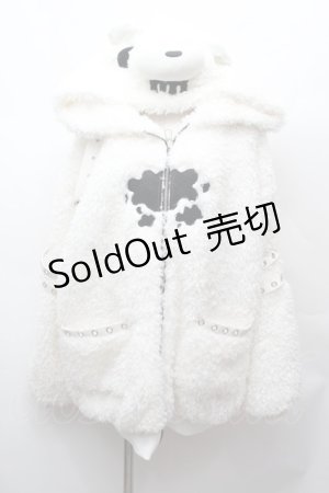 画像: DimMoire / GLOOMY×DimMoire グル〜ミ〜ボアパーカー  白 S-26-02-04-004-0-CO-AS-ZS