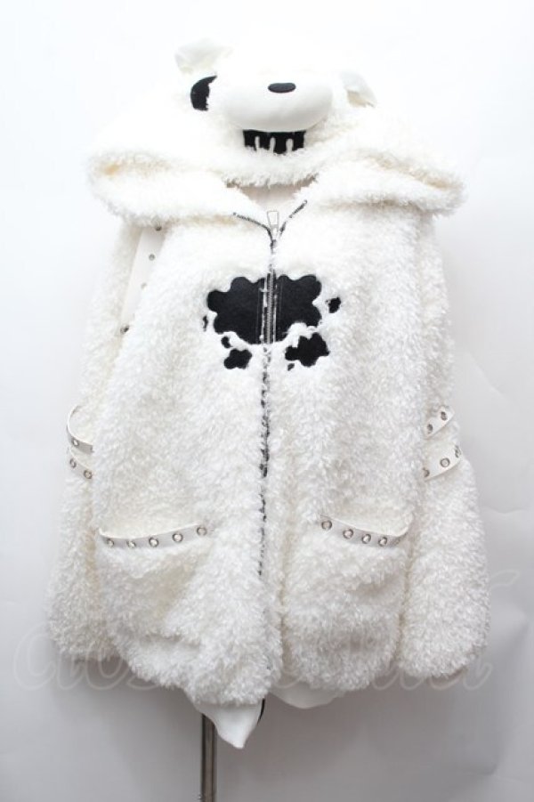 画像1: DimMoire / GLOOMY×DimMoire グル〜ミ〜ボアパーカー  白 S-26-02-04-004-0-CO-AS-ZS (1)