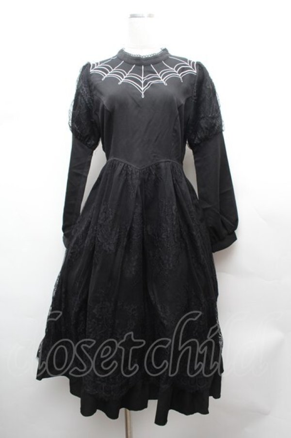 画像1: axes femme POETIQUE / ダークロマンスロングワンピース  黒 S-26-02-04-036-AX-OP-AS-ZS (1)