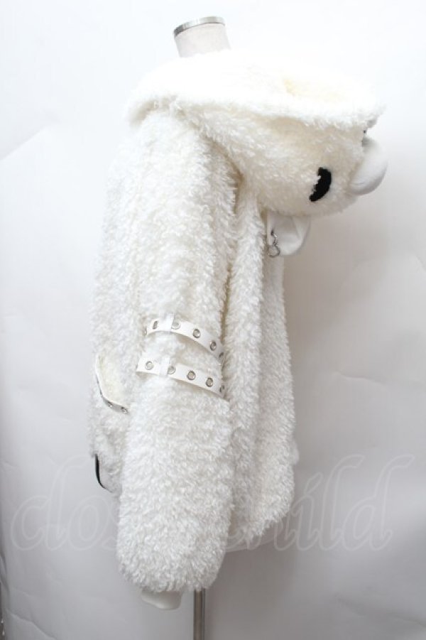 画像2: DimMoire / GLOOMY×DimMoire グル〜ミ〜ボアパーカー  白 S-26-02-04-004-0-CO-AS-ZS (2)