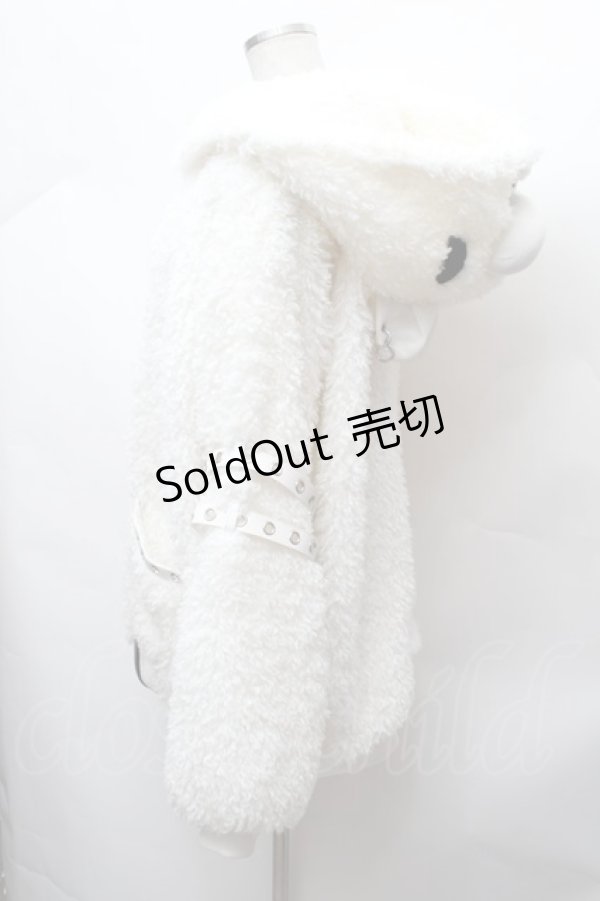 画像2: DimMoire / GLOOMY×DimMoire グル〜ミ〜ボアパーカー  白 S-26-02-04-004-0-CO-AS-ZS (2)