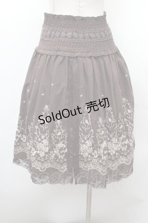 画像3: axes femme / ハイウエスト刺繍スカート  白 S-26-02-04-039-AX-SK-AS-ZS (3)