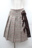画像1: axes femme POETIQUE / プリーツ切替チェックスカート  ブラウン S-26-02-04-040-AX-SK-AS-ZS (1)