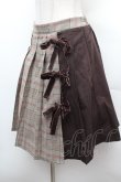 画像2: axes femme POETIQUE / プリーツ切替チェックスカート  ブラウン S-26-02-04-040-AX-SK-AS-ZS (2)