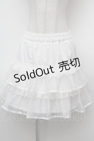 画像: axes femme POETIQUE / ボリュームティアードミニスカート  白 S-26-02-04-042-AX-SK-HR-ZS