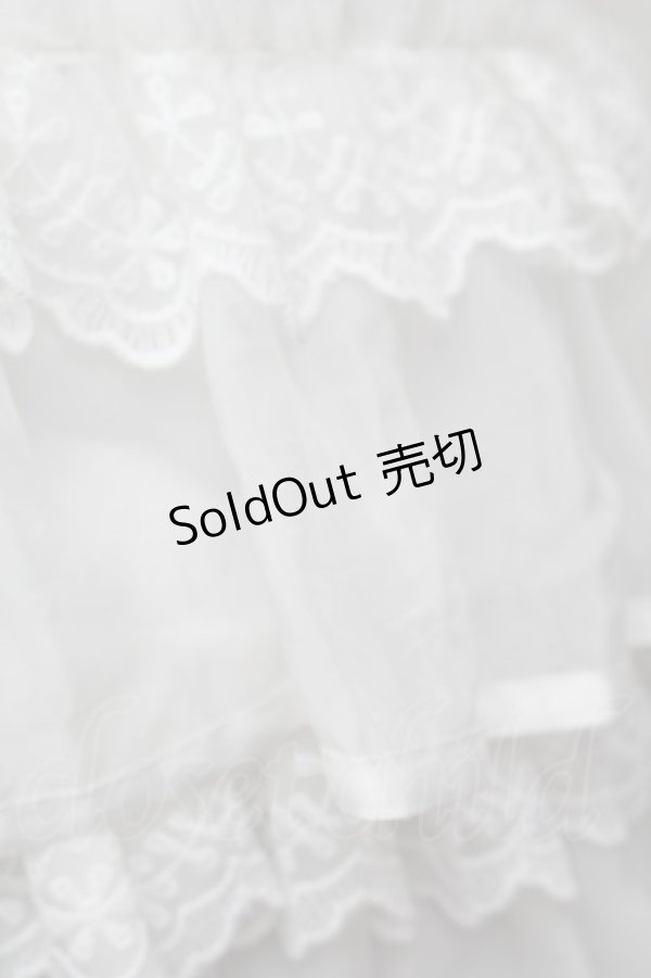 画像4: axes femme POETIQUE / ボリュームティアードミニスカート  白 S-26-02-04-042-AX-SK-HR-ZS (4)