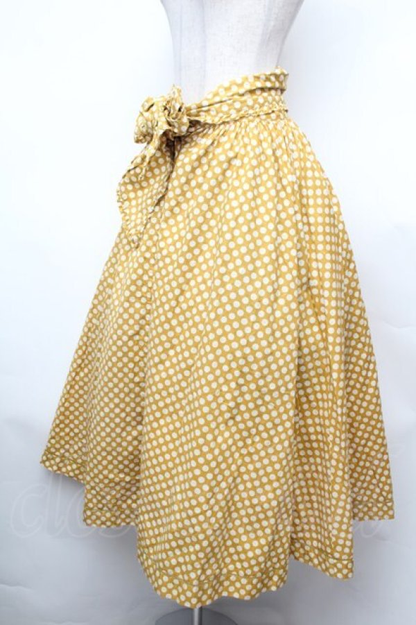 画像2: INGEBORG / フロントボタンドットスカート  イエロー S-26-02-04-043-LO-SK-HR-ZS (2)