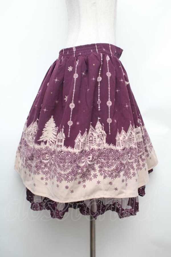 画像3: axes femme / シルエット柄スカート  パープル S-26-02-04-044-AX-SK-HR-ZS (3)