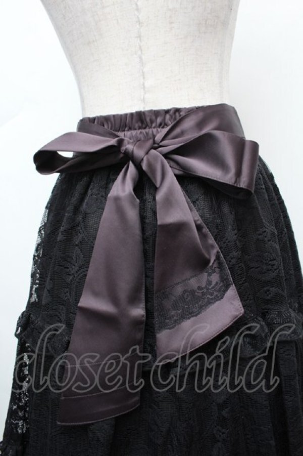 画像3: axes femme / レースロングスカート  黒 S-26-02-04-060-AX-SK-AS-ZS (3)