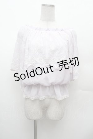 画像: axes femme / 2WAY刺繍プルオーバー  ラベンダー S-26-02-04-007-AX-TO-AS-ZS