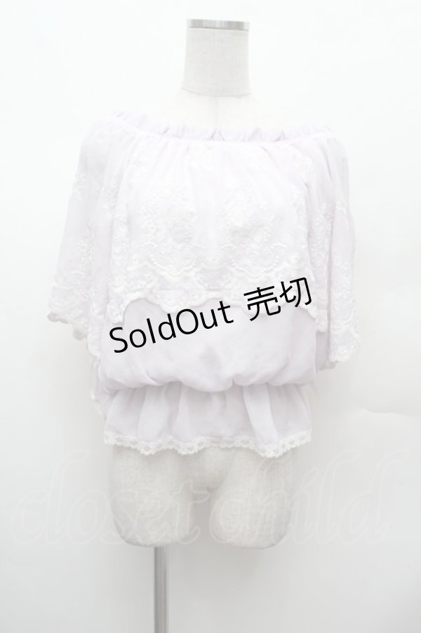 画像1: axes femme / 2WAY刺繍プルオーバー  ラベンダー S-26-02-04-007-AX-TO-AS-ZS (1)