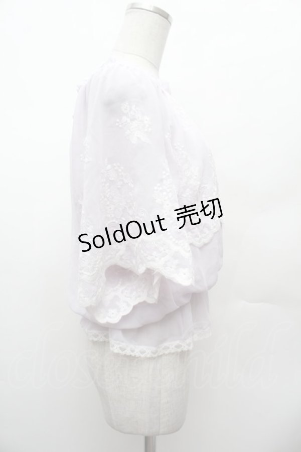 画像2: axes femme / 2WAY刺繍プルオーバー  ラベンダー S-26-02-04-007-AX-TO-AS-ZS (2)