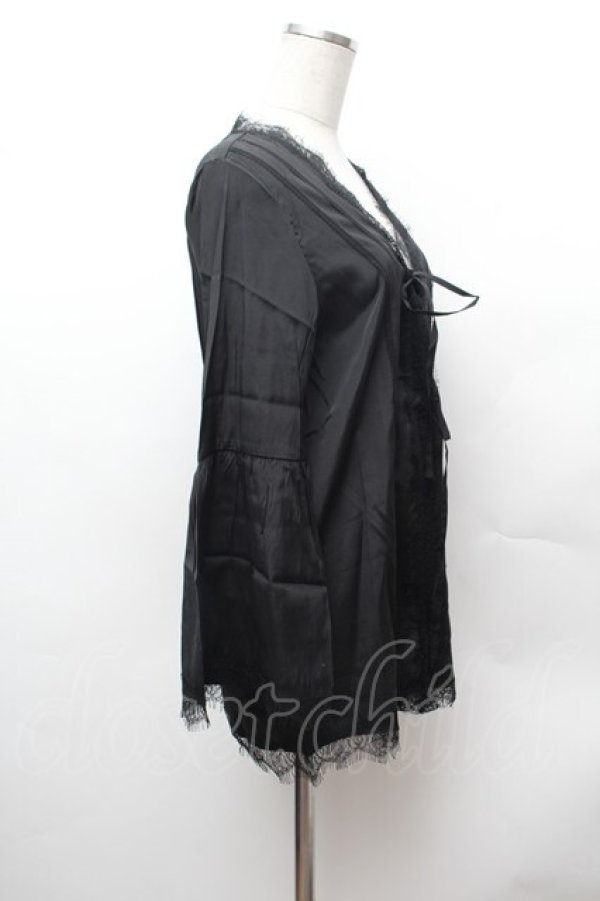 画像2: axes femme NOSTALGIE / フレアー袖カーディガン  黒 S-26-02-04-016-AX-TO-AS-ZS (2)