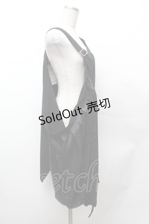 画像2: Deorart / 百奇夜行 袈裟風　レイヤードベスト  黒 S-26-02-04-018-PU-TO-AS-ZS (2)