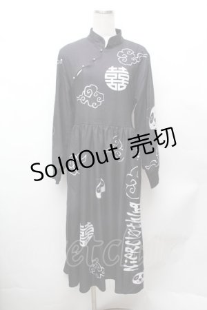 画像: NieR Clothing / 田中さんチャイナデザインワンピース F 黒 S-26-02-04-021-PU-OP-TE-ZS