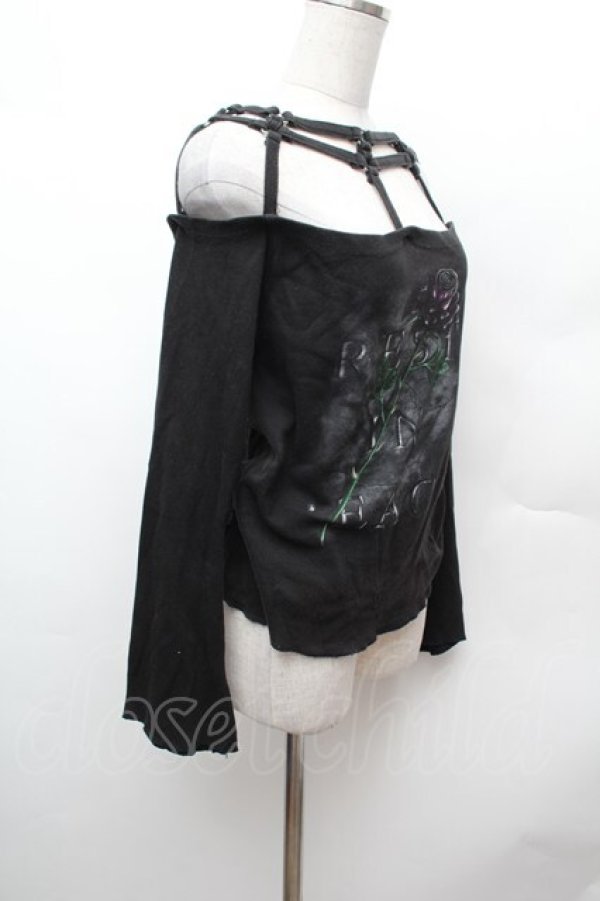 画像2: PUNK / プリント長袖カットソー  黒 S-26-02-04-026-PU-TS-HR-ZS (2)
