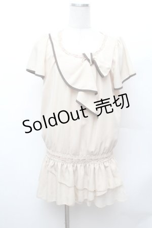 画像: axes femme / リボンデザインチュニ  オフ S-26-02-04-027-AX-OP-AS-ZS