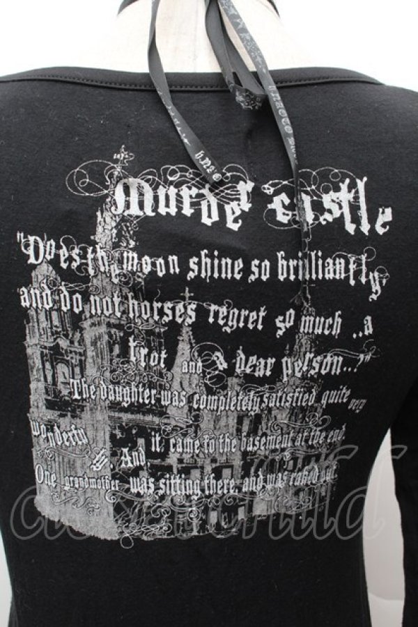 画像4: h.naoto Blood / プリントレースアップカットソー  黒 S-26-02-04-028-HN-TO-HR-ZS (4)