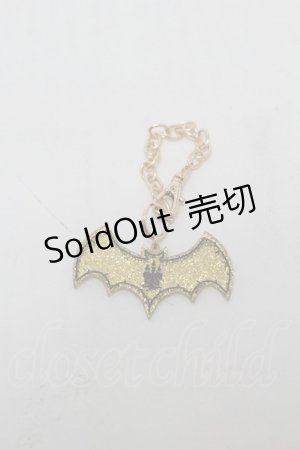 画像: Moi-meme-Moitie / 蝙蝠ロゴアクリルバッグチャーム  ゴールド S-26-02-05-004-MO-ZA-AS-ZS