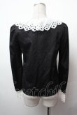 画像3: MILK / アイレットレースブラウス  黒ｘ白 S-26-02-05-033-ML-BL-AS-ZS (3)