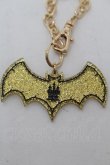 画像2: Moi-meme-Moitie / 蝙蝠ロゴアクリルバッグチャーム  ゴールド S-26-02-05-004-MO-ZA-AS-ZS (2)