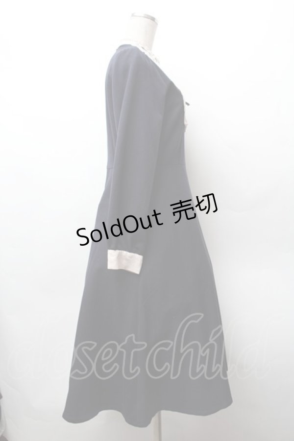 画像3: Fi.n.t / 絵画風ヨーク刺繍ワンピース  紺 S-26-02-05-036-CA-OP-AS-ZS (3)