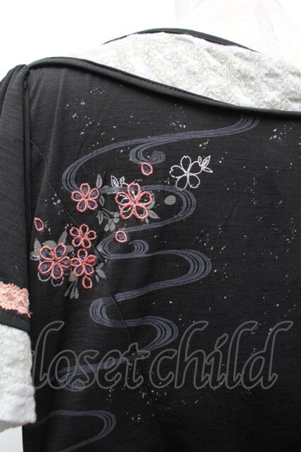 画像5: Ozz oneste / 桜刺繍チャイナワンピース  黒 S-26-02-05-039-OO-OP-AS-ZS (5)