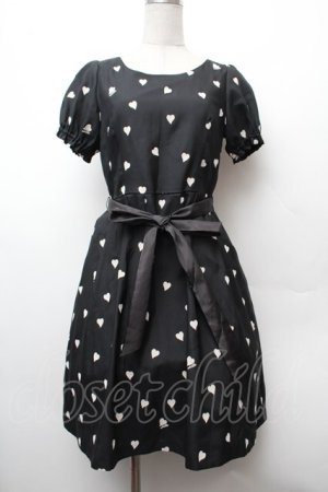 画像: MILK / ハートワンピース  黒ｘ白 S-26-02-05-040-ML-OP-AS-ZS