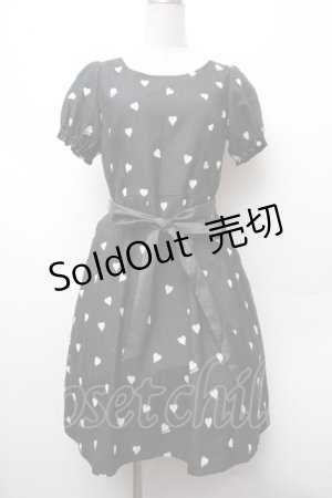 画像: MILK / ハートワンピース  黒ｘ白 S-26-02-05-040-ML-OP-AS-ZS