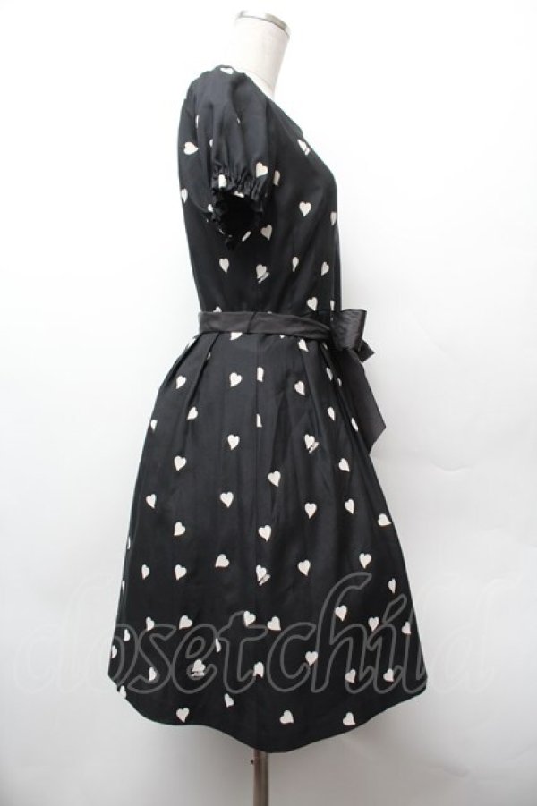 画像2: MILK / ハートワンピース  黒ｘ白 S-26-02-05-040-ML-OP-AS-ZS (2)