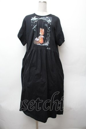 画像: alcali / ｘミカヅキフタツ　マリオネットロングワンピース  黒 S-26-02-05-041-LO-OP-AS-ZS