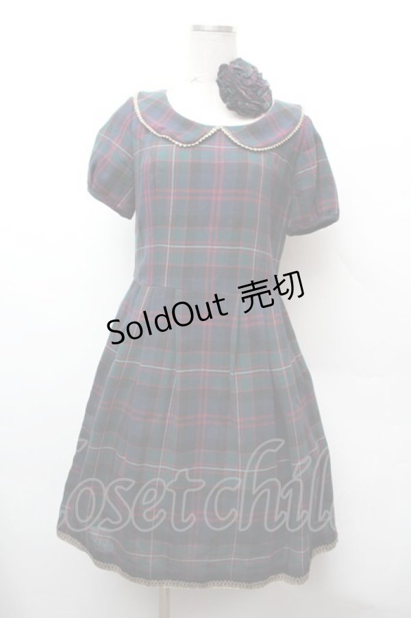 画像1: Jane Marple / チェックワンピース  グリーン S-26-02-05-042-JM-BL-AS-ZS (1)