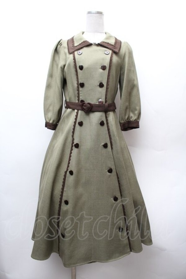 画像1: Innocent World / セレーネワンピース M ライトグリーンｘショコラ S-26-02-05-044-IW-OP-AS-ZS (1)