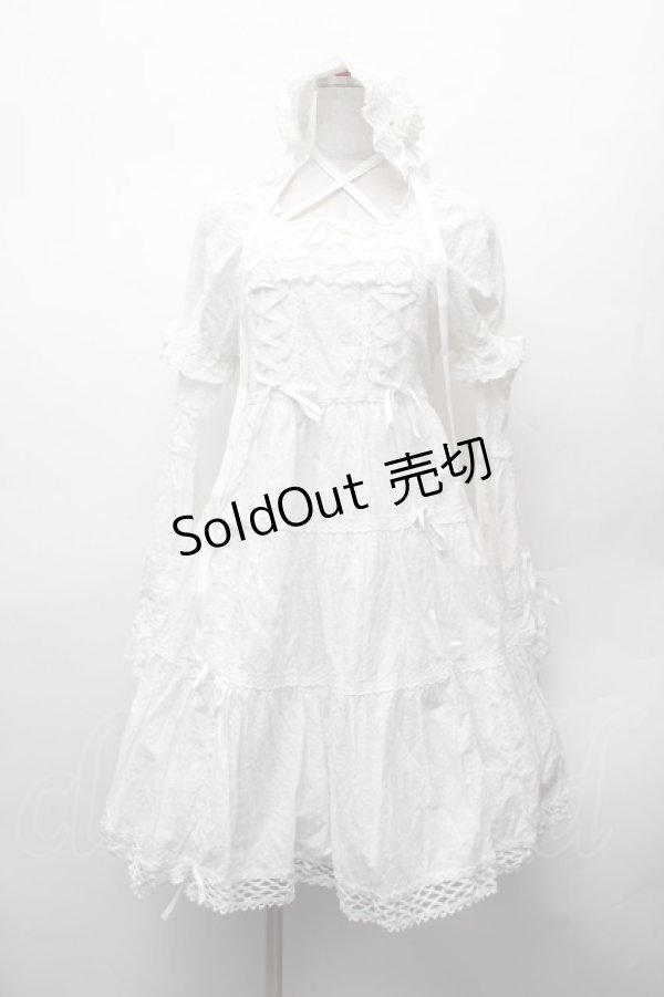 画像1: BABY,THE STARS SHINE BRIGHT / はわせドールワンピース&ヘッドドレスセット  白 S-26-02-05-051-BA-OP-AS-ZS (1)