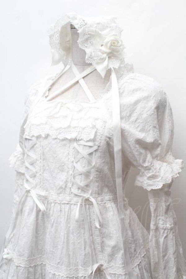 画像2: BABY,THE STARS SHINE BRIGHT / はわせドールワンピース&ヘッドドレスセット  白 S-26-02-05-051-BA-OP-AS-ZS (2)