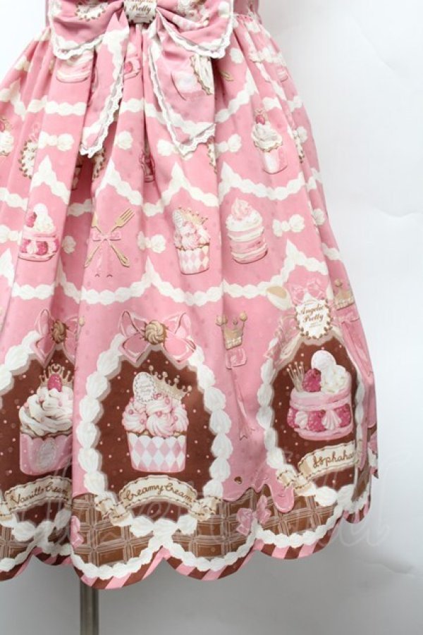 画像2: Angelic Pretty / Sweet Cream Princessジャンパースカート  ピンク S-26-02-05-053-AP-OP-AS-ZS (2)