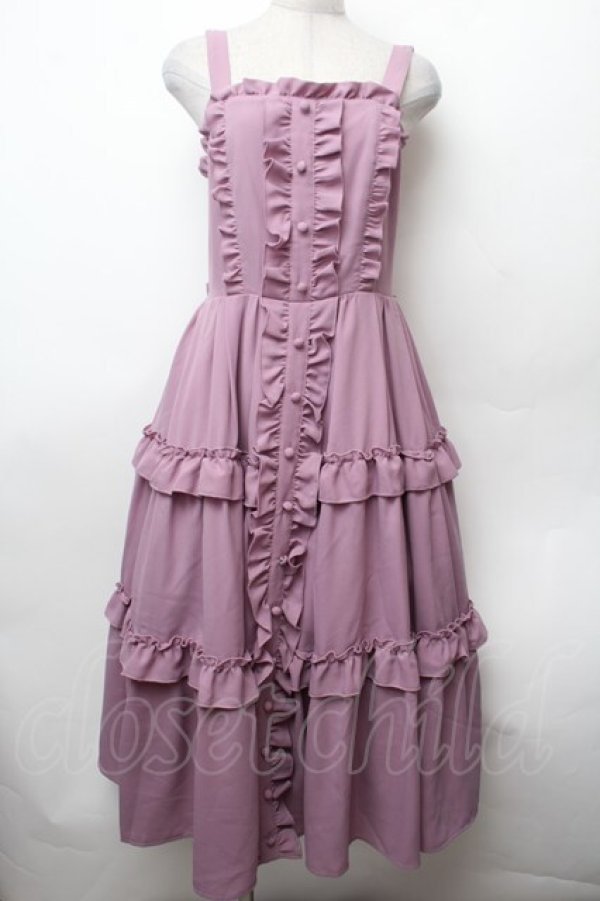 画像1: axes femme kawaii / ロマンティックフリルジャンパースカート  ピンク S-26-02-05-056-AX-OP-AS-ZS (1)