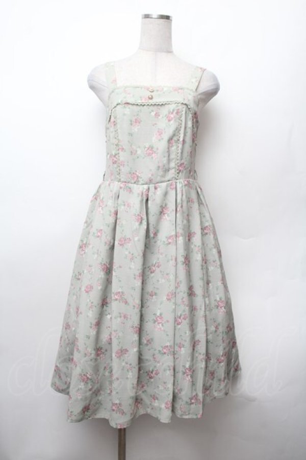 画像1: axes femme kawaii / プティフルールジャンスカ  グリーン S-26-02-05-057-AX-OP-AS-ZS (1)