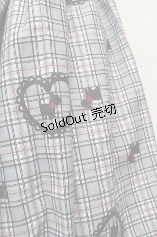 画像3: axes femme kawaii / おさんぽテリア柄ジャンスカ M グレー S-26-02-05-058-AX-OP-AS-ZS (3)