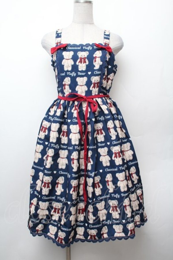 画像1: axes femme kawaii / フラッフィベアジャンスカ M 紺 S-26-02-05-059-AX-OP-AS-ZS (1)