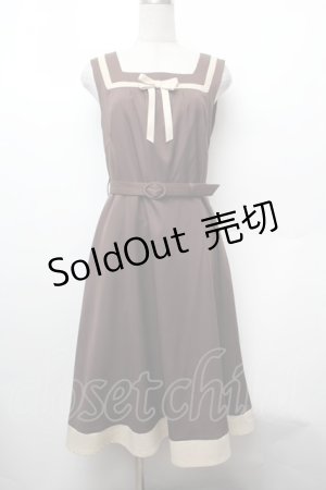 画像: Fi.n.t / プレゼントリボンバイカラージャンパースカート  ブラウンS-26-02-05-064-CA-OP-AS-ZT589