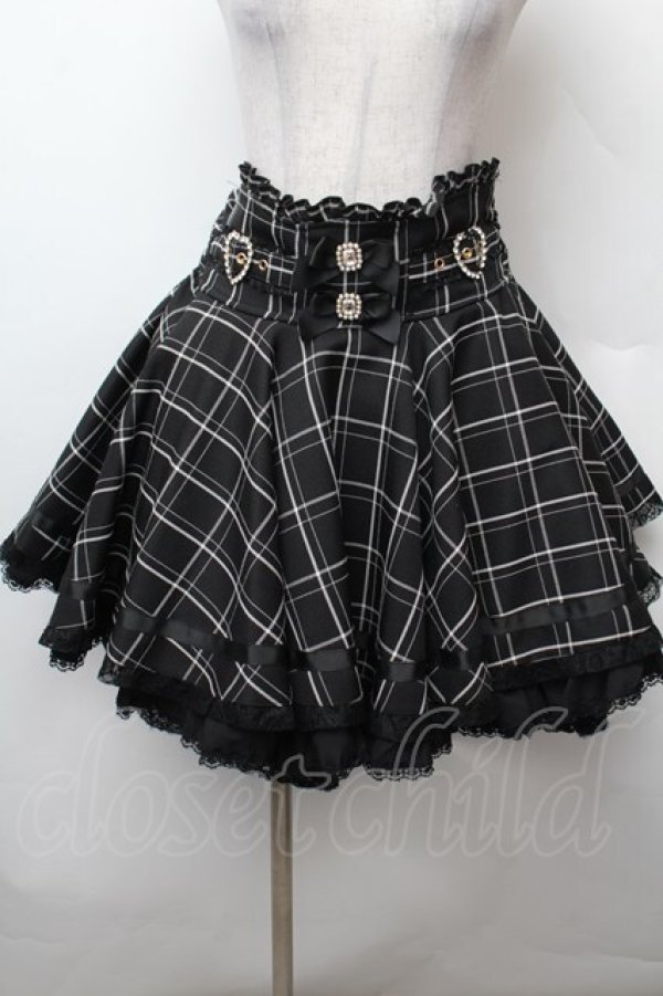 画像1: LIZ LISA / ボリュームフレアスカート  黒 S-26-02-05-065-LO-SK-HR-ZS (1)