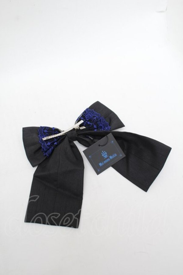 画像3: Moi-meme-Moitie / Rose fanceレースリボンクリップ  黒ｘ青 S-26-02-05-009-MO-AC-AS-ZS (3)