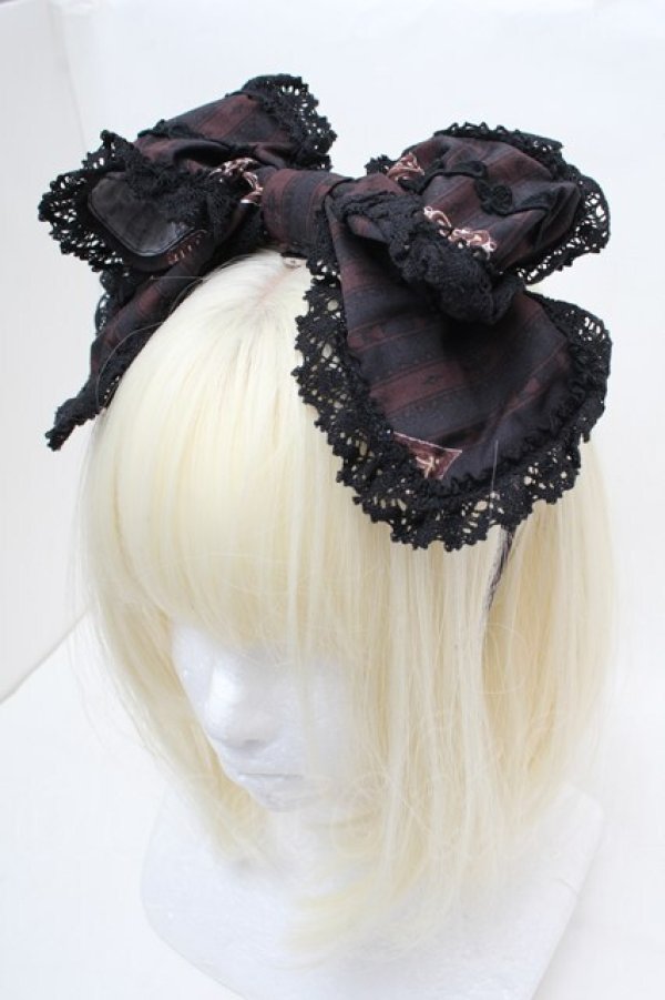 画像1: BABY,THE STARS SHINE BRIGHT / チェスアリス〜あの日の私の宝物〜カチューシャ  黒ｘブラウン S-26-02-05-014-BA-AC-AS-ZS (1)